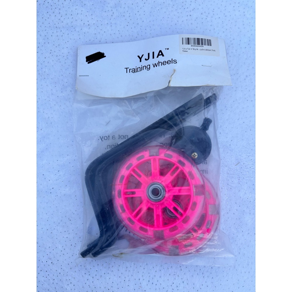 YJIA Kids Bicycle Training Wheels Pink Cycle Stabilizers Set New